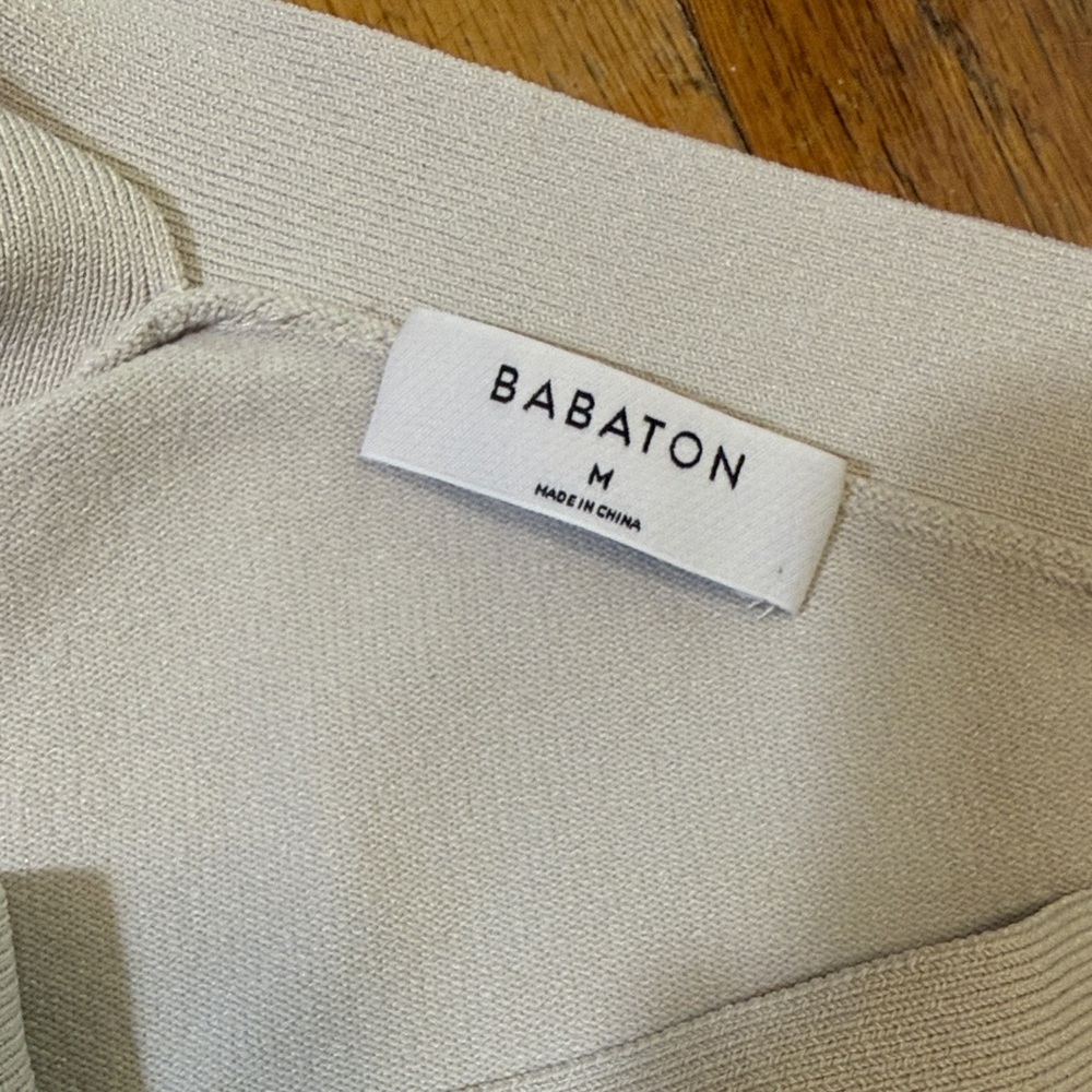 Babaton Crisscross Ribbed Crop Top - Cream - Picture 2 of 4